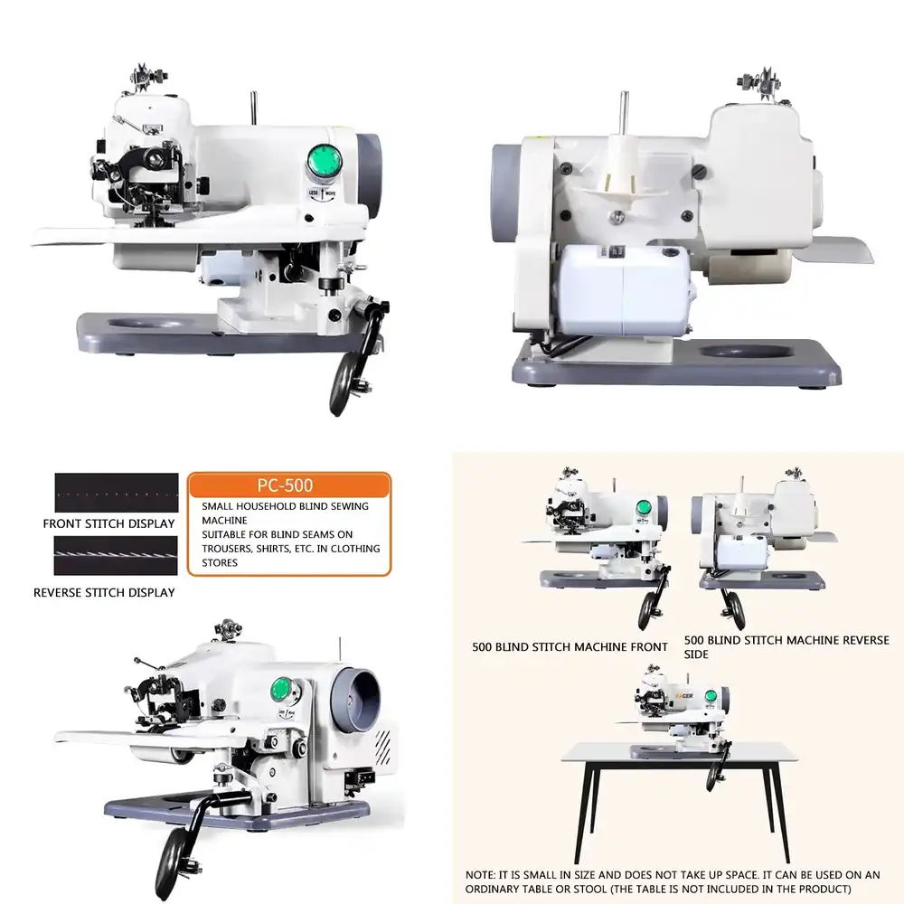 Sewing Hemming - ブラインドミシン用テーブルトップヘミング＆プリーニングフット、衣類・ズボンのヘミング用ブラインドミシンフット