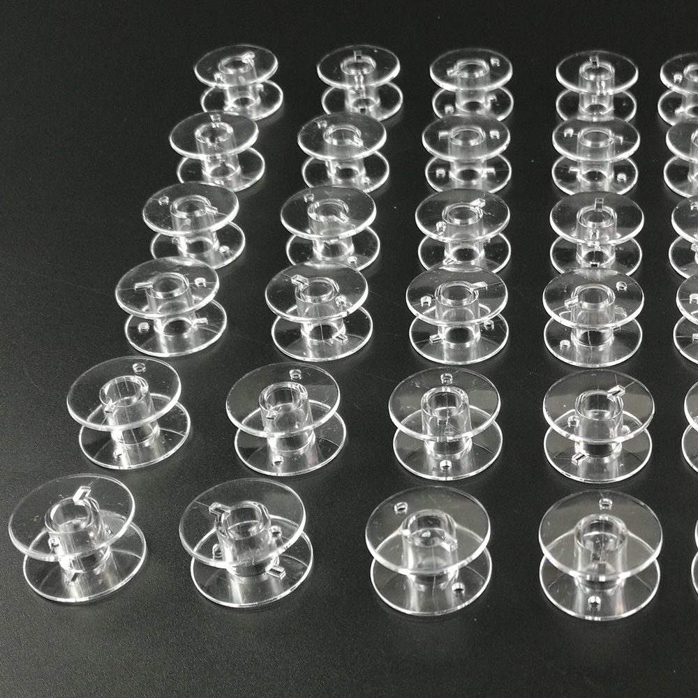 Thread Bobbins Empty - 空のワイヤースプールbins,50個,丸いエンドコード,糸通しの良いコード,手作りツール用の白