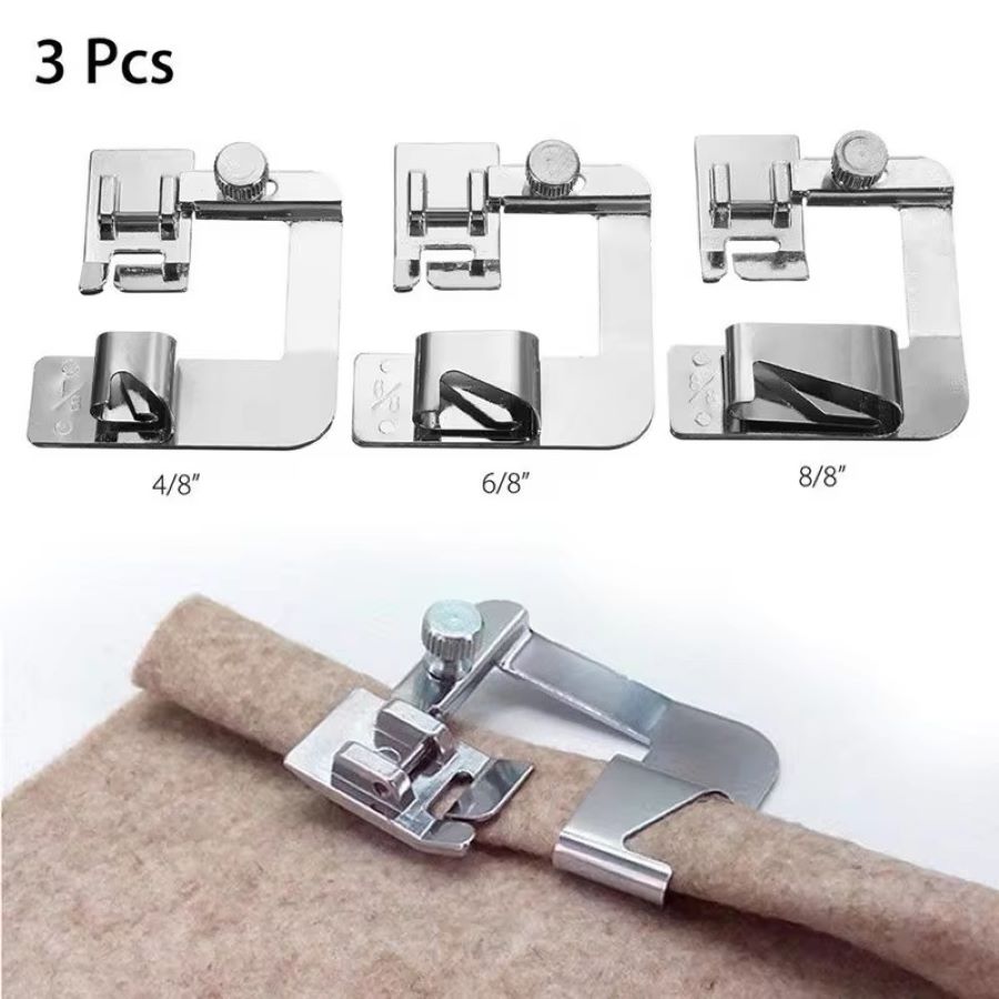 Sewing Hemming - 1個-3個入り 13/19/25mm 国内製ミシン用押さえ金具 ロールヘムフット ブラザーシンガー用ミシンアクセサリー
