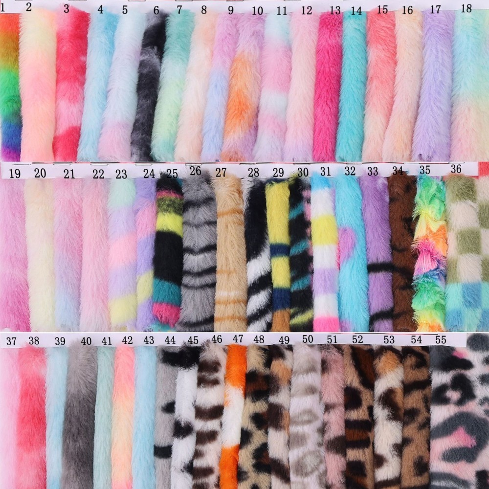 Sewing Tie Dye - 1/2/3ヤードタイダイジャカードフェイクファーぬいぐるみ縫製生地ソフトふわふわDIYドールスカーフコート枕ペットベッド縫製材料ホームデコレーション