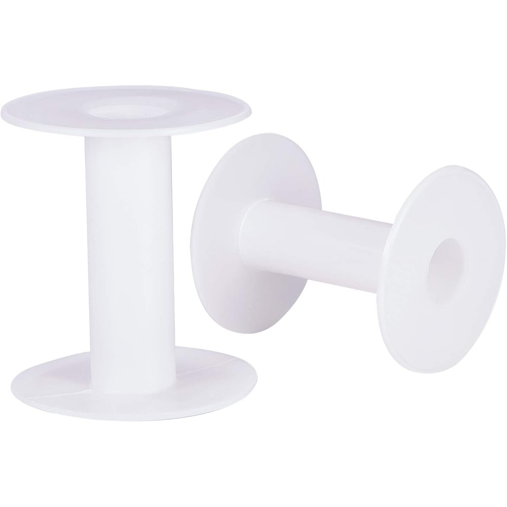 Thread Bobbins Empty - プラスチック製の空のワイヤースプール、クラフト、コード、ロープ、ロープ、チェーン用のスレッドストリングボビン、20個、3インチ