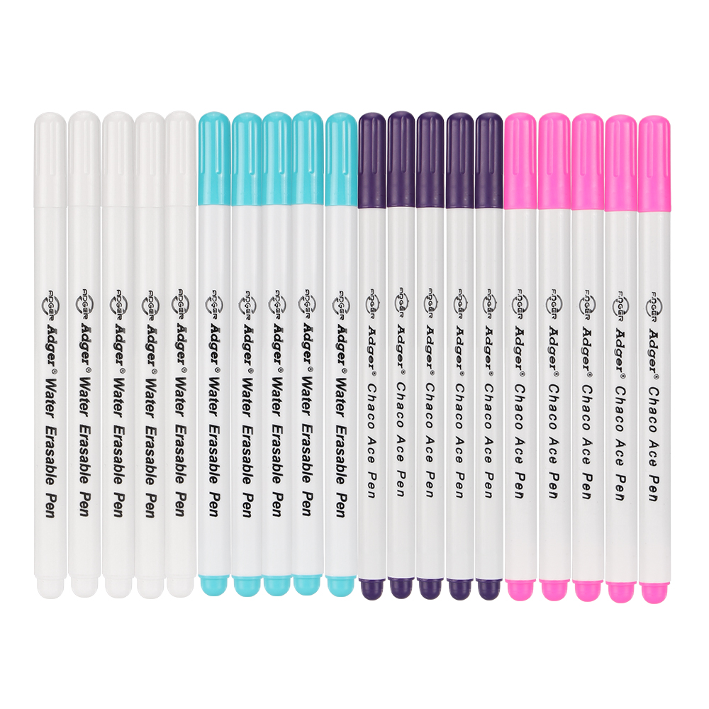 Fabric Marking Pen - 20個入り4色キルティングステッチマーカー、水消せるペン、空気消せるペン、インクファブリックマーキングペン、DIY縫製マーキングツール