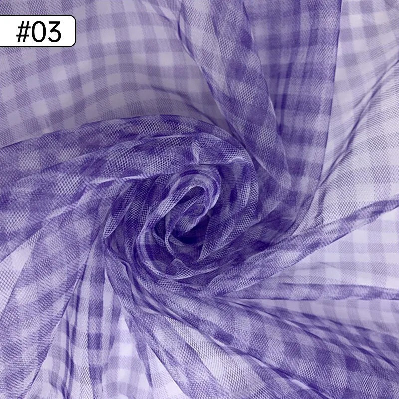 90 × 150 センチメートルチェックメッシュ生地透明ドレ - Sewing Batik Fabric のレビューと価格
