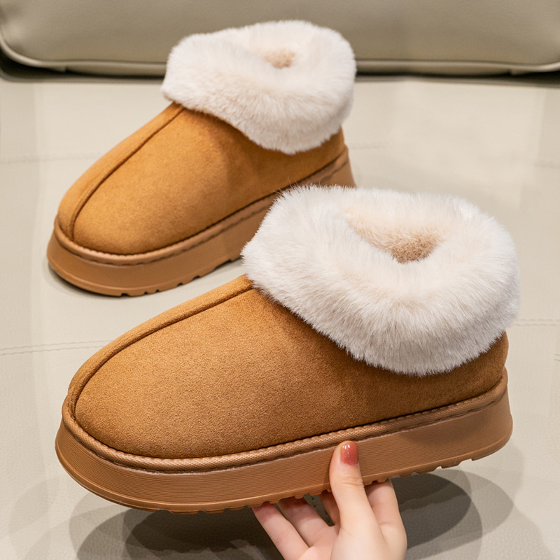 女性の秋と冬の綿のスリッパ、厚くて柔らかい靴底、屋外着用、自 - Sewing House のレビューと価格