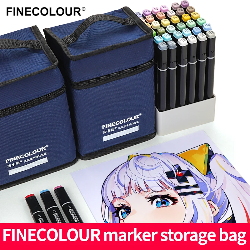 FINECOLOUR マーカーペンバッグ ジッパー付き 大容 - Fabric Marking Pen のレビューと価格