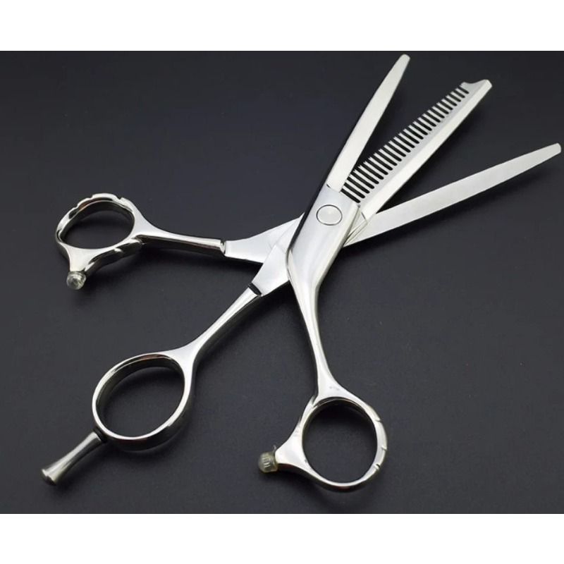 6インチ3枚刃プロ用ヘアカットシザー、理髪用ハサミ、ピンキン - Pinking Shear Blade のレビューと価格