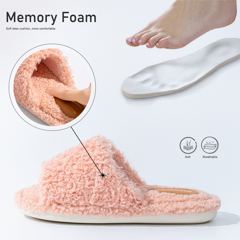 Pmoiste ファジーハウススリッパ女性用快適で柔らかく暖 - Sewing House のレビューと価格