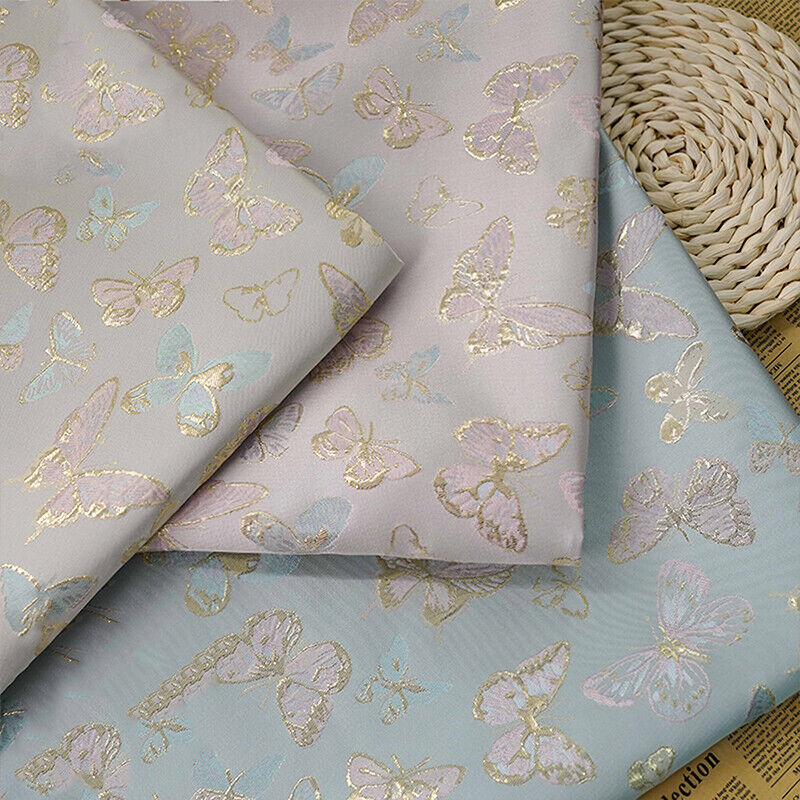 1M 金糸蝶ジャカード生地 ドレス、スカート、袍、バッグ縫製 - Sewing Thread In Textile のレビューと価格
