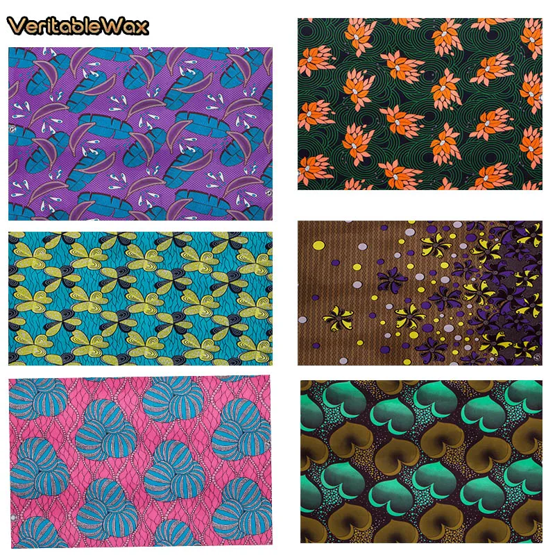 本物のナイジェリアのプリントバティック,アフリカのポリエステ - Sewing Batik Fabric のレビューと価格