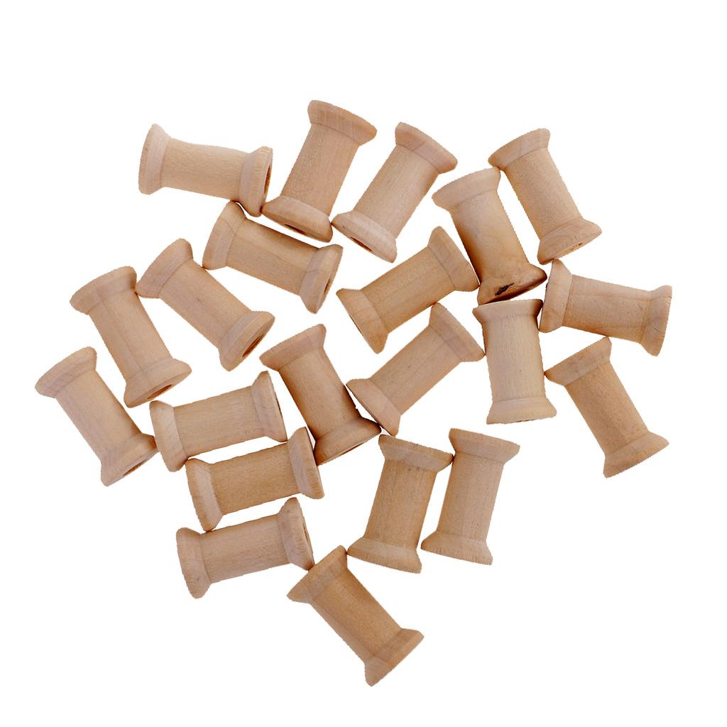 木製空ボビンセット 20個入り クロスステッチ用品 縫い糸オ - Thread Bobbins Empty のレビューと価格