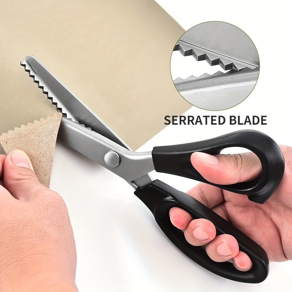 プロ仕様のピンキングシザー、鋸歯状の刃、頑丈な布切りはさみ、 - Pinking Shear Blade のレビューと価格