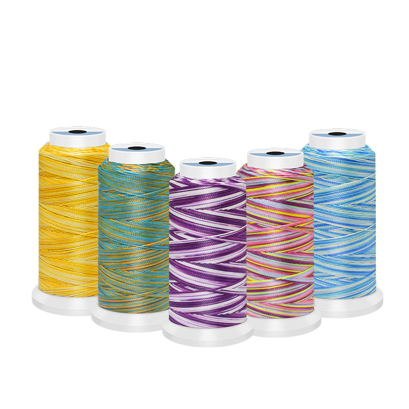 0.5/0.8/1ミリメートルポリエステル虹色diy刺繍ミシ - Sewing Thread In Textile のレビューと価格