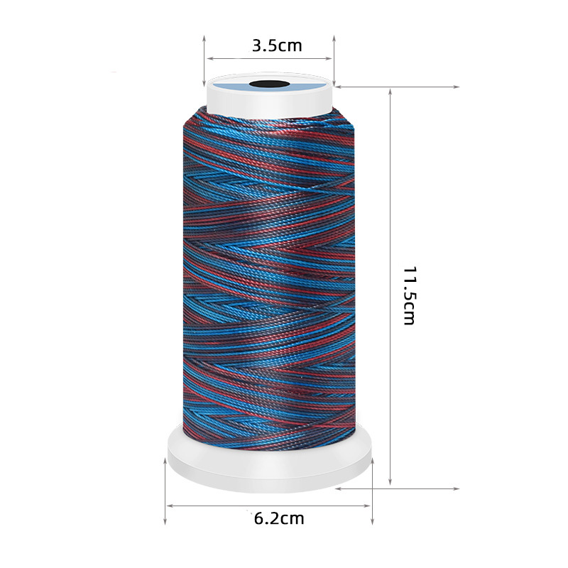 0.5/0.8/1ミリメートルポリエステル虹色diy刺繍ミシ - Sewing Thread In Textile のレビューと価格